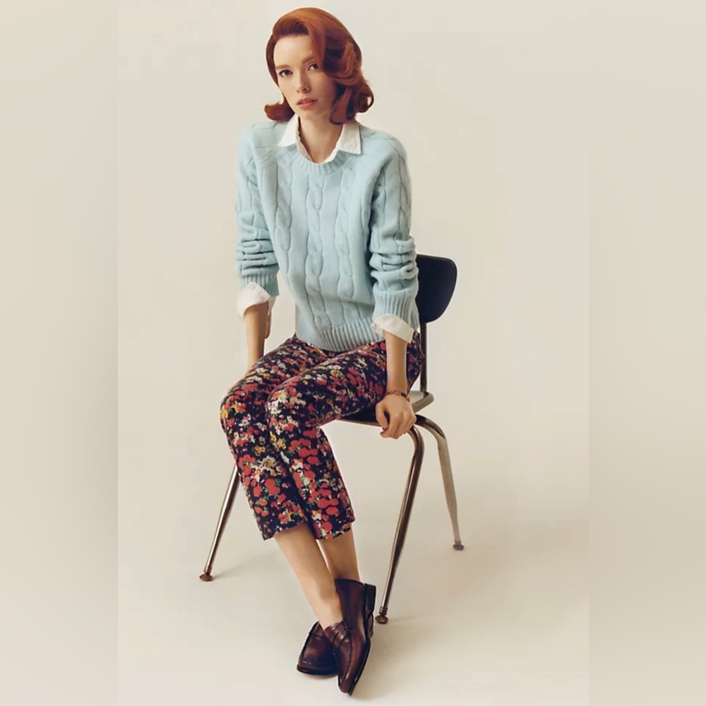 Anthropologie Petite High-Rise Cropped Straight Jeans